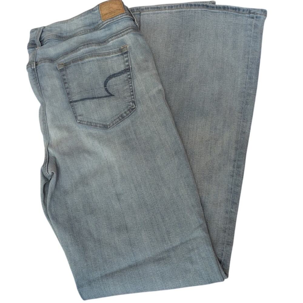 American Eagle Outfitters Denim Jeans Kick Boot Super Stretch Size 14